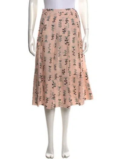 Pre-owned Marni Printed Midi Length Skirt In Pink