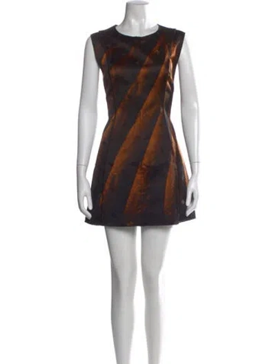 Pre-owned Marni Printed Mini Dress In Black