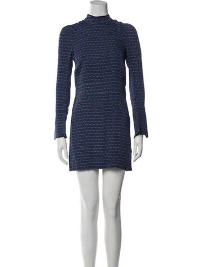 Pre-owned Marni Printed Mini Dress In Blue