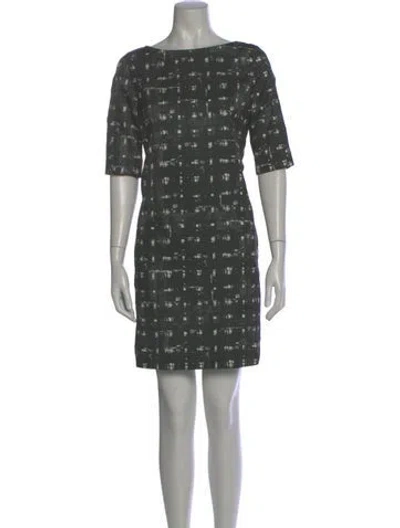 Pre-owned Marni Printed Mini Dress In Gray