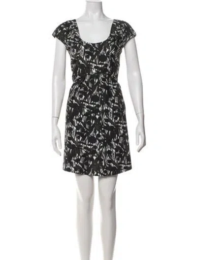 Pre-owned Marni Printed Mini Dress In Grey/neutrals