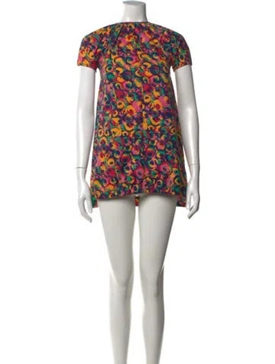 Pre-owned Marni Printed Mini Dress In Multicolor