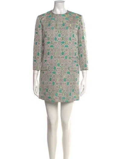 Pre-owned Marni Printed Mini Dress In Neutral