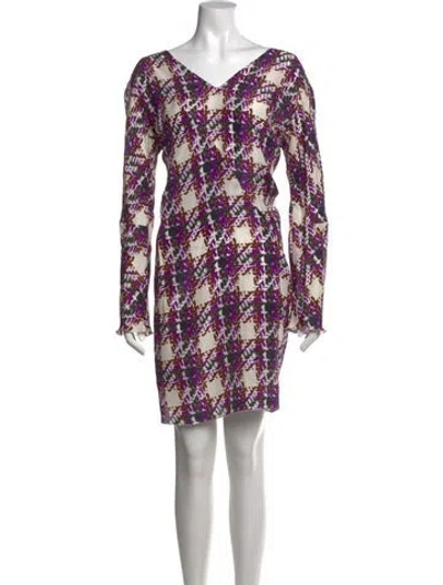 Pre-owned Marni Printed Mini Dress In Neutral
