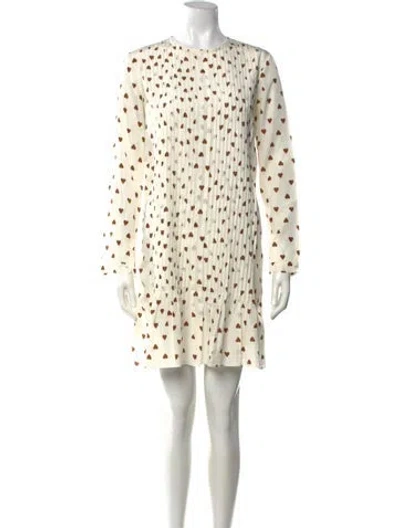Pre-owned Marni Printed Mini Dress In Neutrals