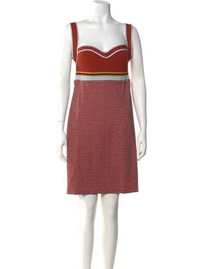 Pre-owned Marni Printed Mini Dress In Orange
