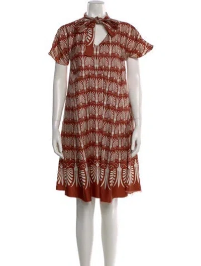 Pre-owned Marni Printed Mini Dress In Orange