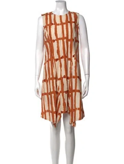 Pre-owned Marni Printed Mini Dress In Orange