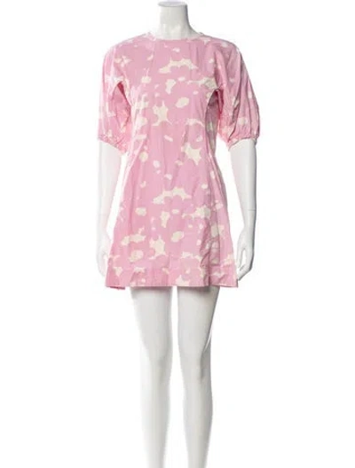 Pre-owned Marni Printed Mini Dress In Pink