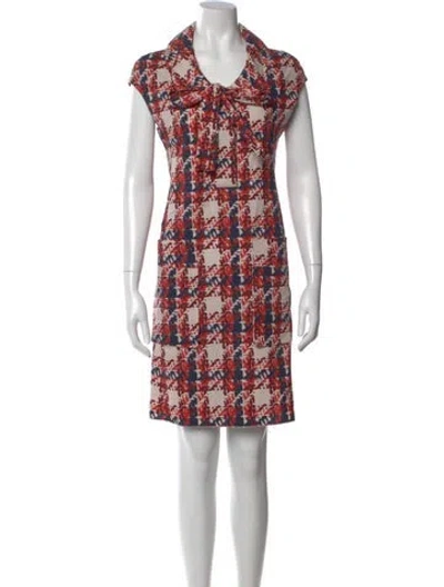 Pre-owned Marni Printed Mini Dress In Red