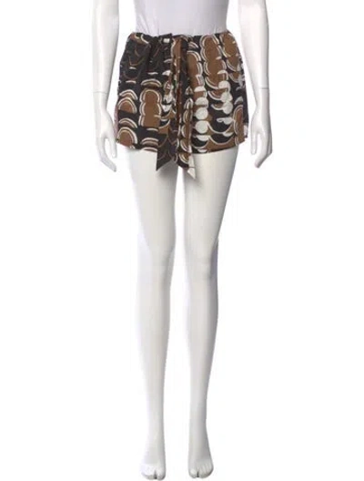 Pre-owned Marni Printed Mini Shorts In Black