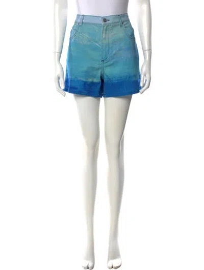 Pre-owned Marni Printed Mini Shorts In Blue
