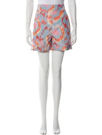 Pre-owned Marni Printed Mini Shorts W/ Tags In Blue