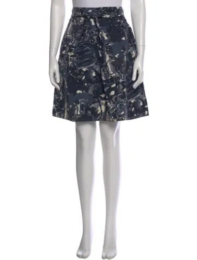 Pre-owned Marni Printed Mini Skirt In Blue