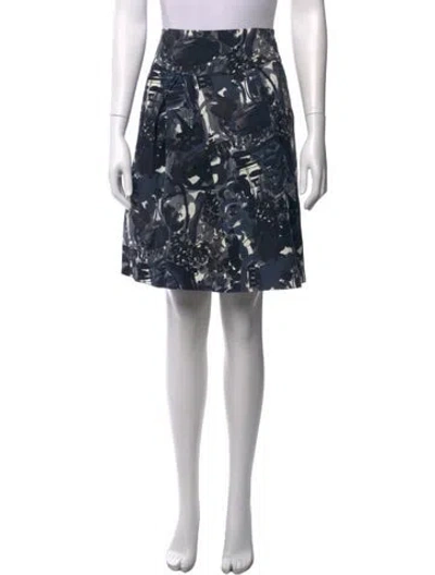 Pre-owned Marni Printed Mini Skirt In Blue