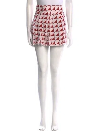 Pre-owned Marni Printed Mini Skirt In Pink