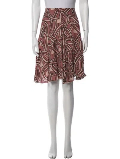 Pre-owned Marni Printed Mini Skirt In Pink