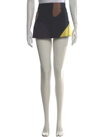 Pre-owned Marni Printed Mini Skirt In Yellow