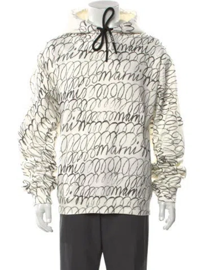 Pre-owned Marni Printed Mock Neck Hoodie W/ Tags In Multi