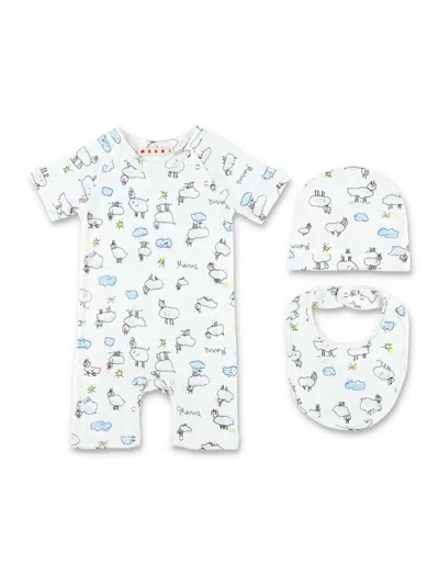 Marni Babies'  Printed Newborn Gift Set In Blue