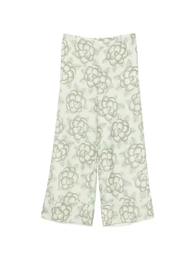 Marni Printed Piping Trousers In Multi