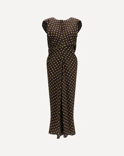 Marni Printed Polka Dot Crepe Dress In Multi
