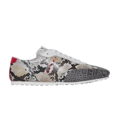 Pre-owned Marni Printed Python Sneaker 'grey' | Men's Size 42 In Gray