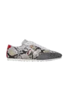 Marni Printed Python Sneakers Grey In Multi