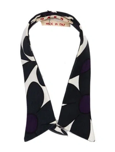 Pre-owned Marni Printed Scarf In Blue