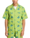 Marni Printed Short Sleeve Button Front Camp Shirt In Multi