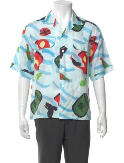 Pre-owned Marni Printed Short Sleeve Shirt In Multi
