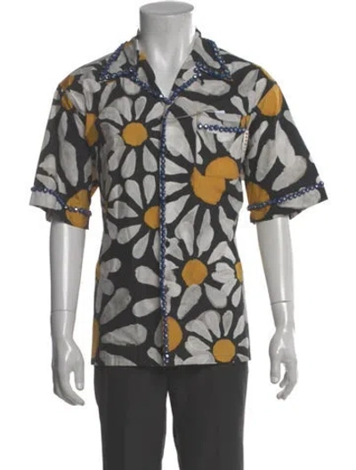 Pre-owned Marni Printed Short Sleeve Shirt W/ Tags In Black