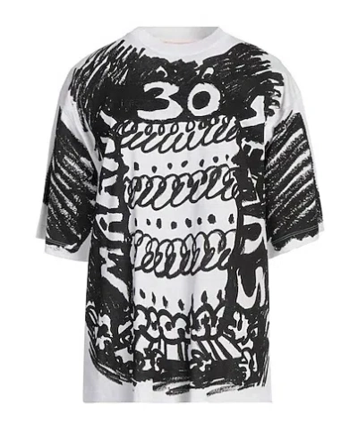 Marni Printed Short Sleeve T-shirt In Black
