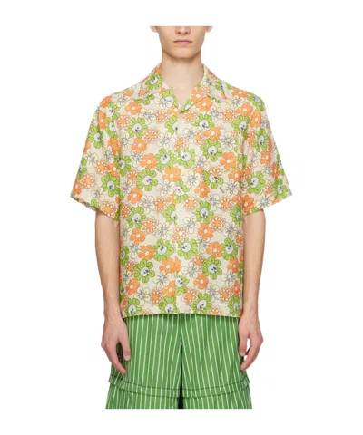Marni Beige Funky Charm Explosion Shirt In Fcw08 Bone