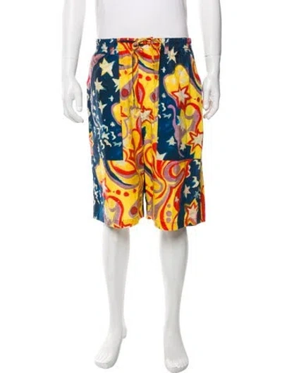 Pre-owned Marni Printed Shorts In Blue