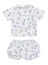 Marni Printed Shorts Set In Multi