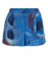 Marni Silk Shorts With Elastic Waist And Tie Detail