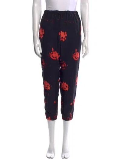 Pre-owned Marni Printed Skinny Leg Pants In Blue