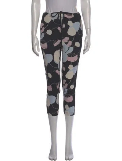 Pre-owned Marni Printed Skinny Leg Pants In Gray