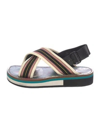 Pre-owned Marni Printed Slingback Sandals In Pink