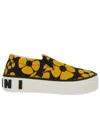 Marni Printed Slip On Sneakers In Multi