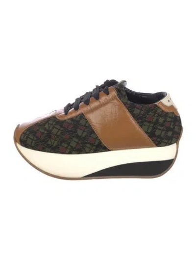 Pre-owned Marni Printed Sneakers In Black