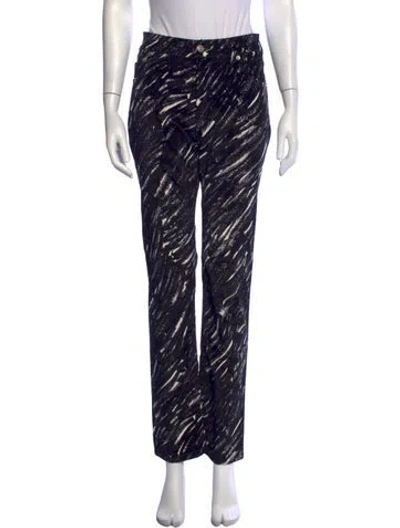 Pre-owned Marni Printed Straight Leg Pants In Black