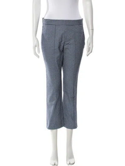 Pre-owned Marni Printed Straight Leg Pants In Blue