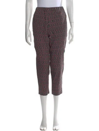 Pre-owned Marni Printed Straight Leg Pants In Green