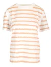 Marni Scribble Stripes T-shirt In Pink