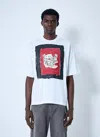 Marni White Cotton T-shirt With Fawn Print In White
