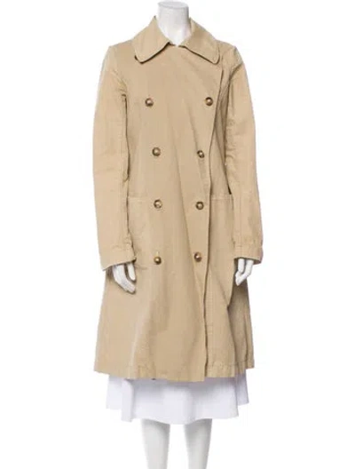 Pre-owned Marni Printed Trench Coat In Neutral