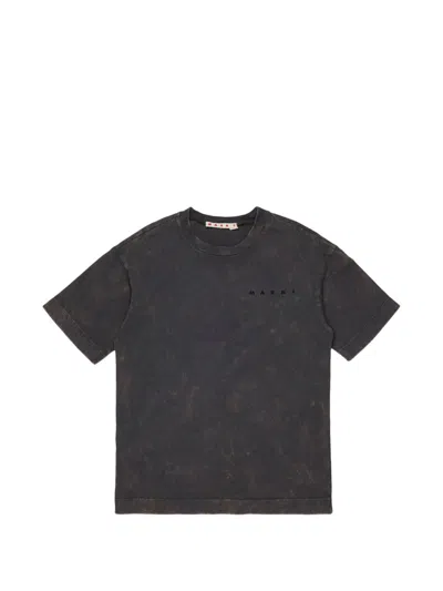 Marni Kids' Printed T-shirt In Black
