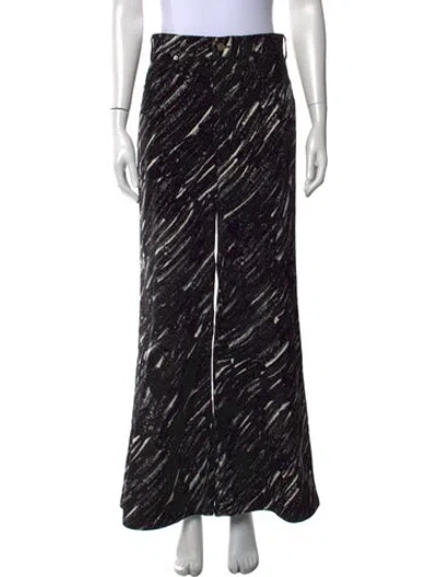 Pre-owned Marni Printed Wide Leg Pants In Black